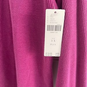 Anthropologie Waffle Top - New with Tags 1X - fits like XL